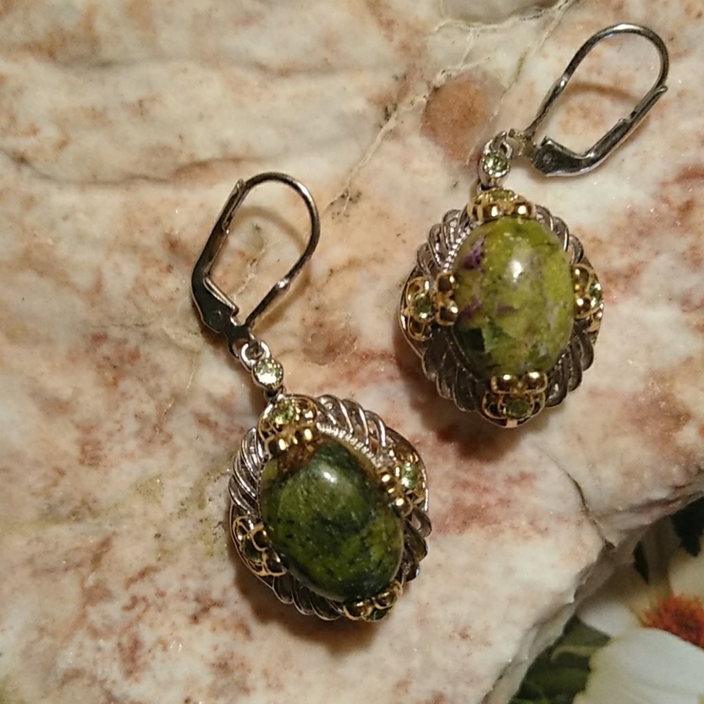 Gemstone Labradorite earrings